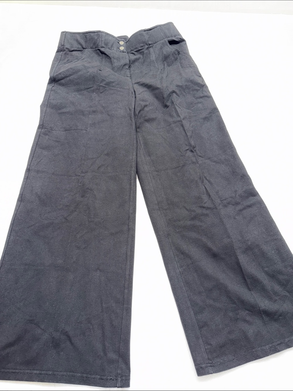 Chico’s Casual Black  Wide-Leg Pants 2R 12R NWT